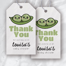 Zwei Erbsen in einer Pod Twin Baby Dusche Danke Geschenkanhänger