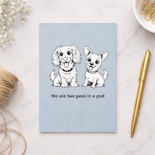 Zwei Erbsen in einer Schote Lustige Hunde Postkarte