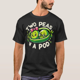 Zwei Erbsen In Einer Schote Lustiges Gemüse Liebha T-Shirt