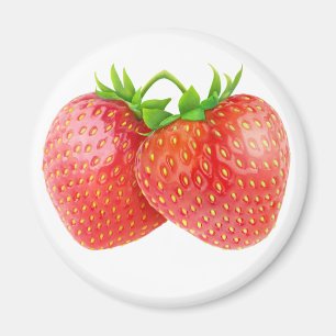 Zwei Erdbeeren Magnet