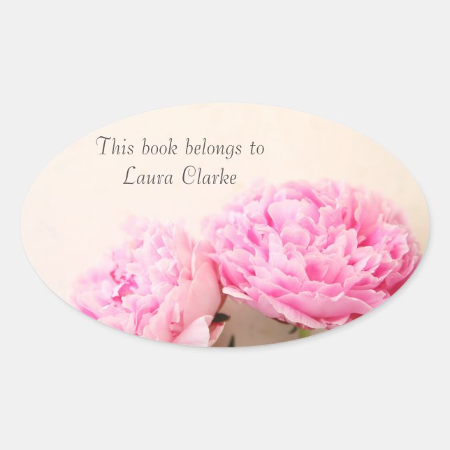 Zwei Erdnüsse rosa Ovaler Aufkleber (Vorderseite)