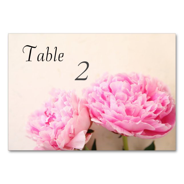 Zwei Erdnüsse rosa Tischnummer (Vorderseite)