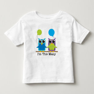 Zwei Eulen bin ich dieser viele Kleinkind T-shirt