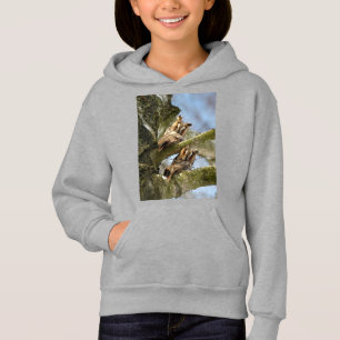 Zwei Eulen im Wald, Vögel, Wildtiere Kapuzenpullov Hoodie