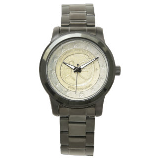 zwei Euro-Griechisch-Uhr Armbanduhr