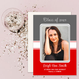 ZWEI FARBEN CUSTOM FOTO Abschluss Ankündigung