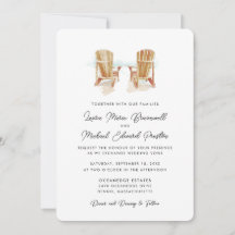 Zwei farbige Adirondack-Stühle Hochzeit
