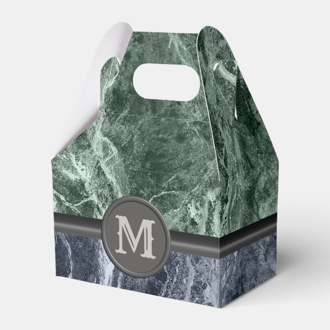 Zwei farbige Marmor-Monogramm - Wählen Sie Ihre Fa Geschenkschachtel (Vorderseite)