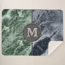 Zwei farbige Marmor-Monogramm - Wählen Sie Ihre Fa Sherpadecke
