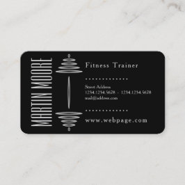Zwei farbige Seitenschwarzweiss-Fitness Visitenkarte