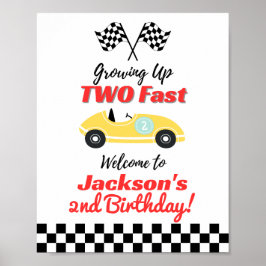ZWEI Fast Birthday Welcome Sign Poster