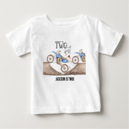 ZWEI FAST Blue Dirt Bike 2. Geburtstag Baby T-shirt