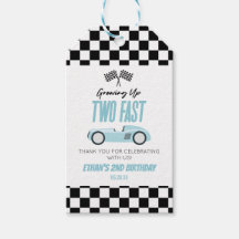 Zwei Fast Blue Race Car 2. Geburtstag Party