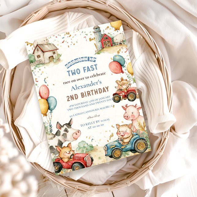 Zwei Fast Farm Animes 2. Geburtstag Einladung (Von Creator hochgeladen)