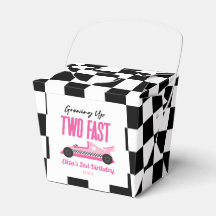 Zwei Fast Pink Race Car 2. Geburtstag Party