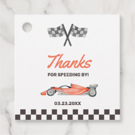 Zwei Fast Race Auto 2. Junge Geburtstagsparty Gesc Geschenkanhänger