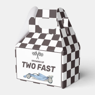 Zwei Fast Race Car 2. Geburtstagsparty Geschenkschachtel