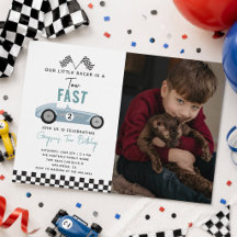 Zwei Fast Race Car Boy 2. Geburtstag Party