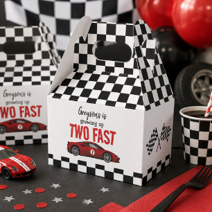 Zwei Fast Race Car Boy 2. Geburtstag Party Geschenkschachtel