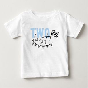 Zwei Fast Racececar 2. Geburtstag Shirt
