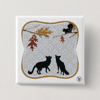 Zwei Fectching Füchse Button