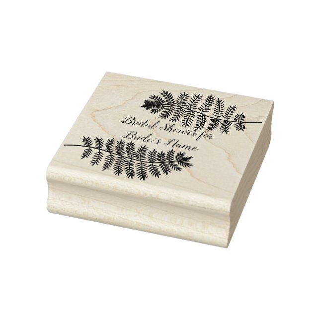 Zwei Ferns Brautparty Rubber Briefmarke personalis Gummistempel (Stempel)