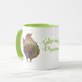 Zwei fette Hühner in der Barett-Tasse Tasse