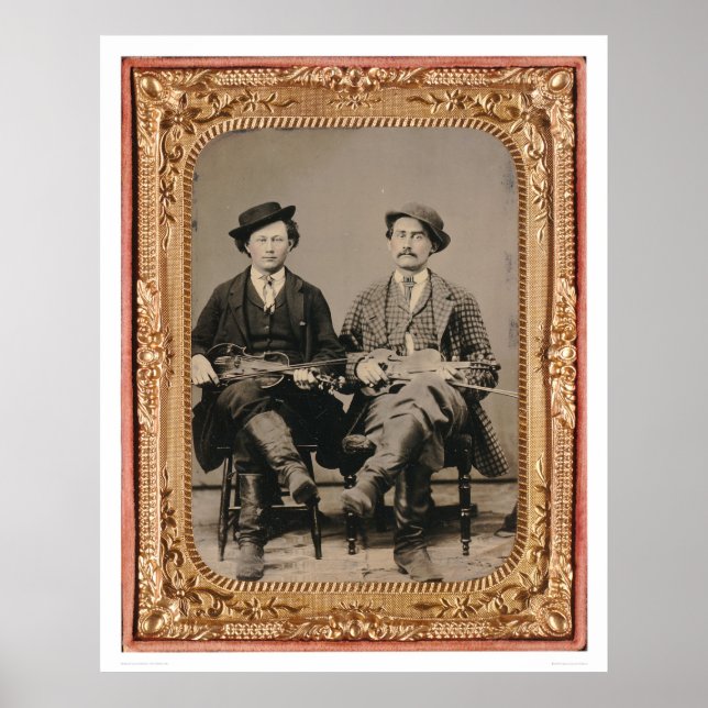 Zwei Fiddlers, mit Instrumenten bedient (40050) Poster (Vorne)
