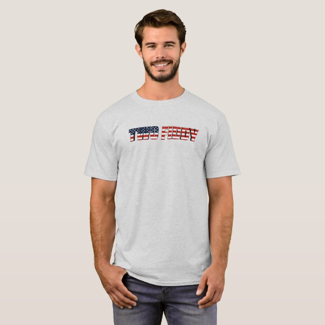 ZWEI FIDDY USA DESIGN T-Shirt (Vorne ganz)