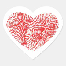 Zwei Fingerabdrücke, ein Herz – Ein Symbol für wah