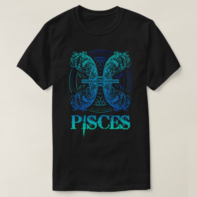 Zwei Fische Sternzeichen Horoskop Pisces T-Shi T-Shirt (Design vorne)