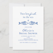 Zwei Fische weniger im Meer Küsten-Bridal Shower