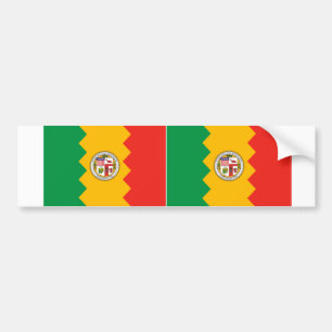 ZWEI Flag Los Angeles Autoaufkleber