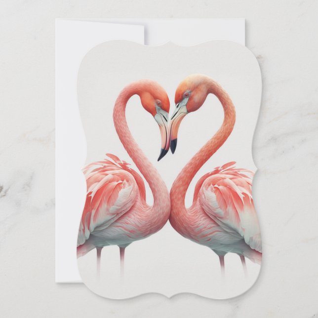 Zwei Flamingo in Liebe (Vorderseite)