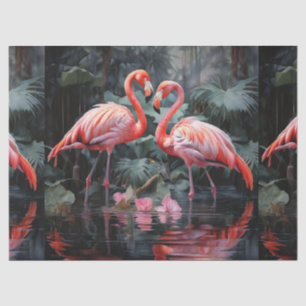 Zwei Flamingos Dekoupage Tissue Paper Seidenpapier