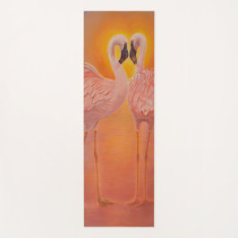 Zwei Flamingos in Liebe Yogamatte