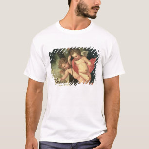 Zwei fliegende Engel, Dornenkrone halten T-Shirt