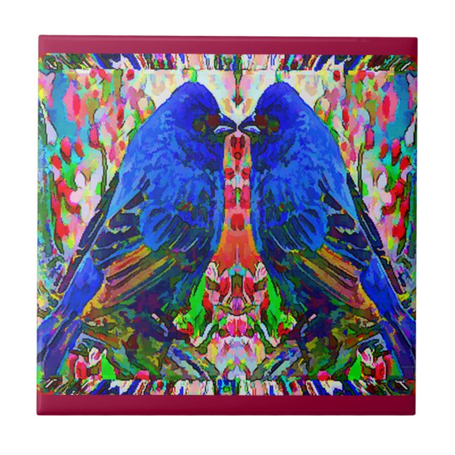 Zwei Fliese des Vogel-2 (Vorderseite)