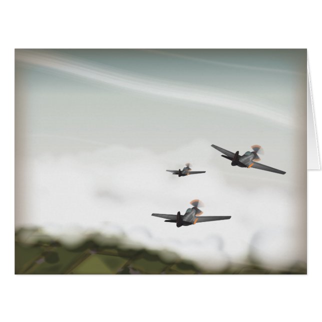 Zwei Flugzeuge des Zweiten Weltkrieges (Vorderseite (Horizontal))