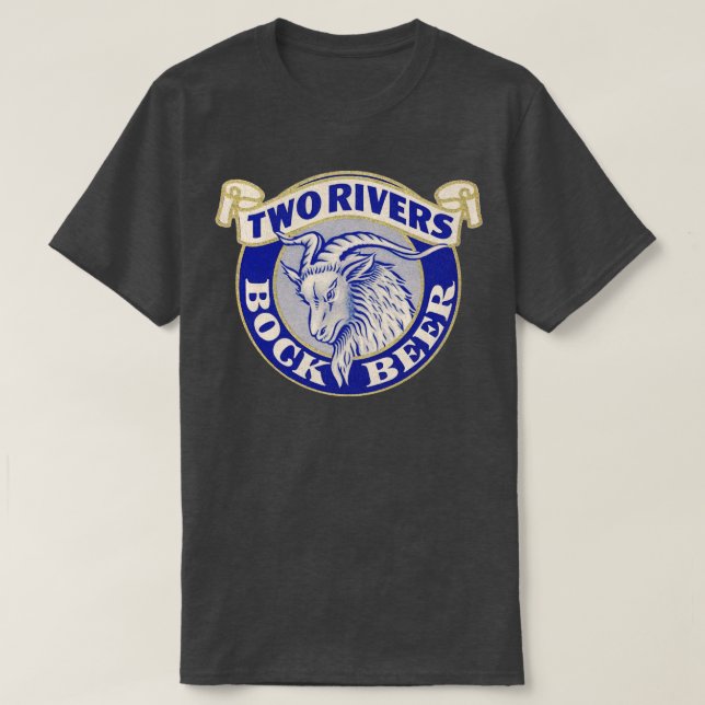 Zwei Flüsse Bock Beer Retro Bierbrauerei T-Shirt (Design vorne)