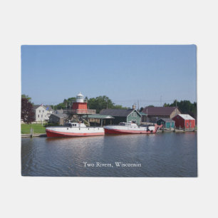 Zwei Flüsse, Wisconsin Door Mat Fußmatte
