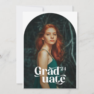 Zwei Foto-Boho-Graduierungsankündigungen Einladung