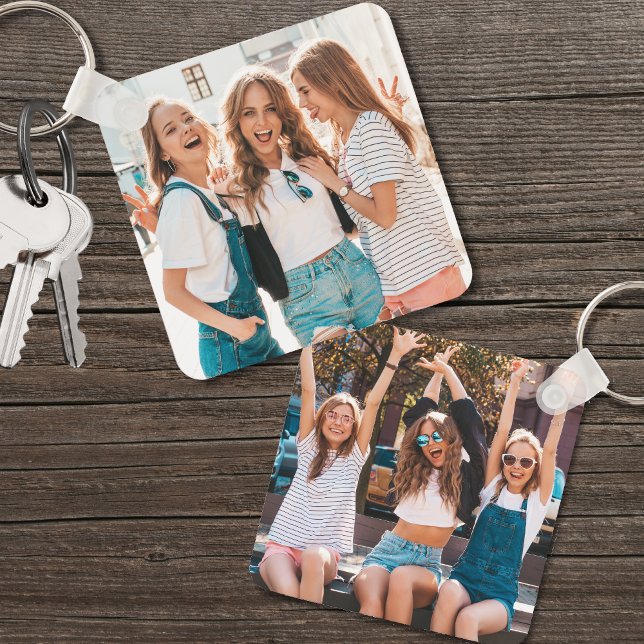 Zwei Foto-Doppelfreunde Schlüsselanhänger (Two Photo Double Sided Friends keychain)