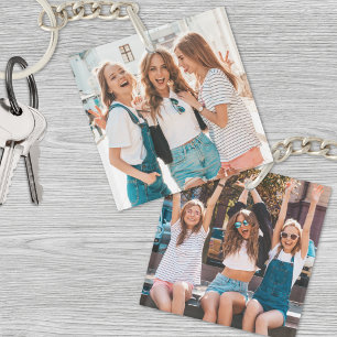 Zwei Foto-Doppelfreunde Schlüsselanhänger