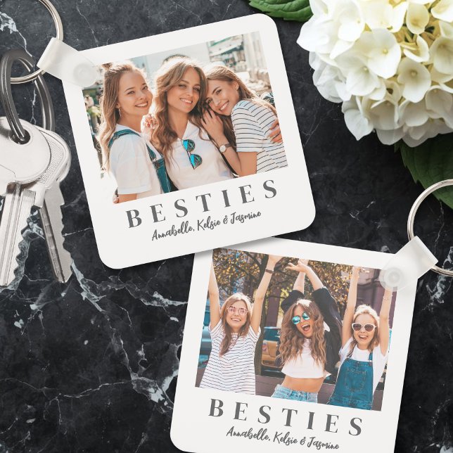 Zwei Foto doppelseitige Freunde Schlüsselanhänger (Two Photo Double Sided Friends Keychain )