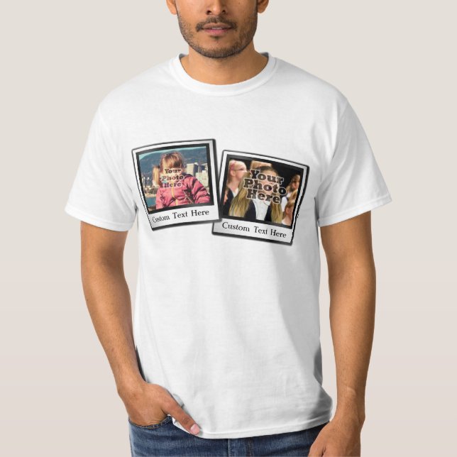 Zwei Foto-Montage-Snapshot-Collage T-Shirt (Vorderseite)