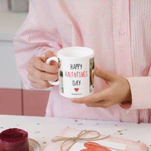 Zwei Fotos   Happy Valentines Day   Couple Gift Kaffeetasse