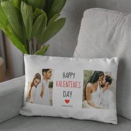 Zwei Fotos | Happy Valentines Day | Couple Gift Lendenkissen