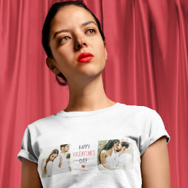 Zwei Fotos | Happy Valentines Day | Couple Gift T-Shirt