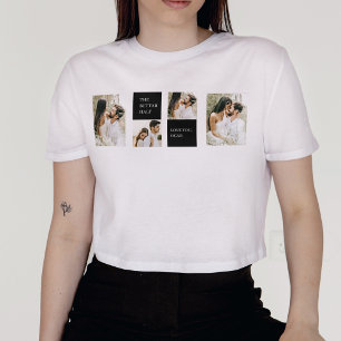 Zwei Fotos   Happy Valentines Day   Couple Gift T- T-Shirt